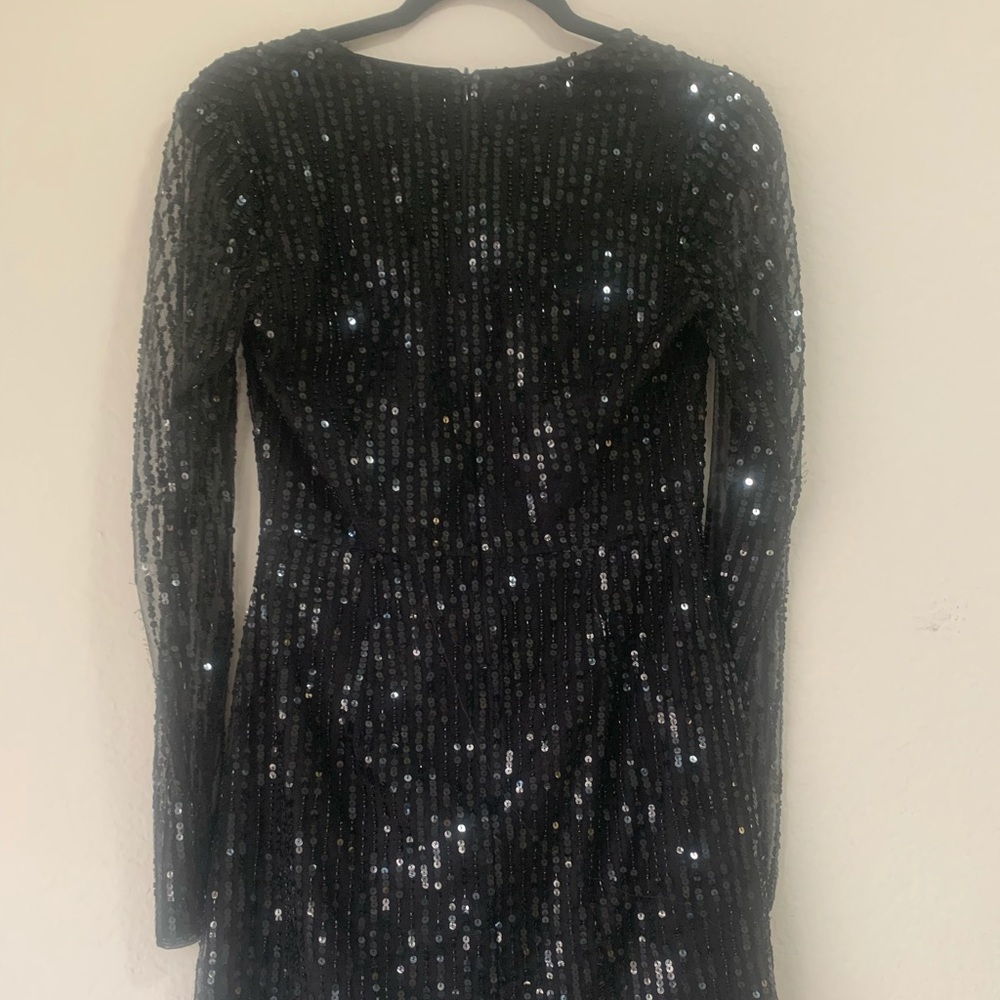 French ConnectionBlack Sequence Dress size XS - Picture 4 of 5